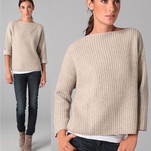 Vince Black Boat Neck Knit Sweater